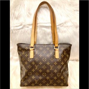 Authentic Louis Vuitton Monogram Cabas Piano Shoulder Bag